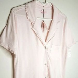 New Victoria's Secret Pink Button Up Sleep Shirt